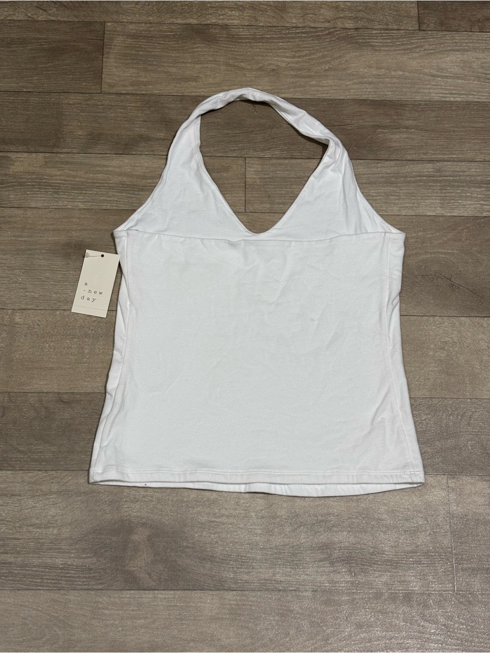 A New Day Women's Sculpt Halter Tank Top White Size S - Picture 9 of 10